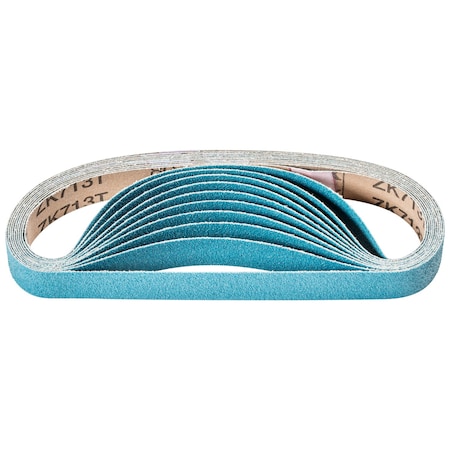 Pferd Coated Belt, Zirc, 3/4"x18", 80 Grit, 3/4" W, 18" L, Coated, Zirconia Alumina, 80 Grit 49744